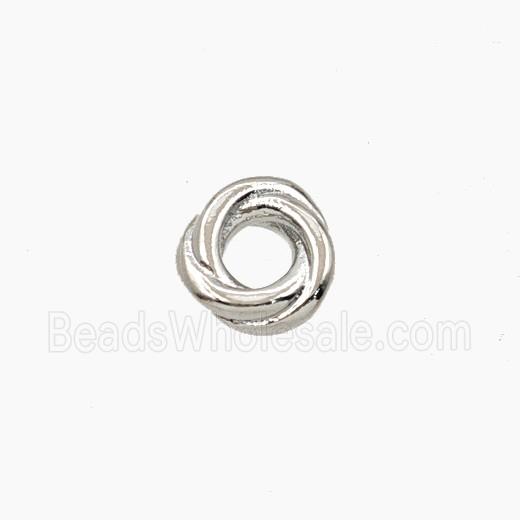 Copper Rings Beads Platinum Plated