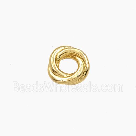 Copper Rings Beads Gold Plated