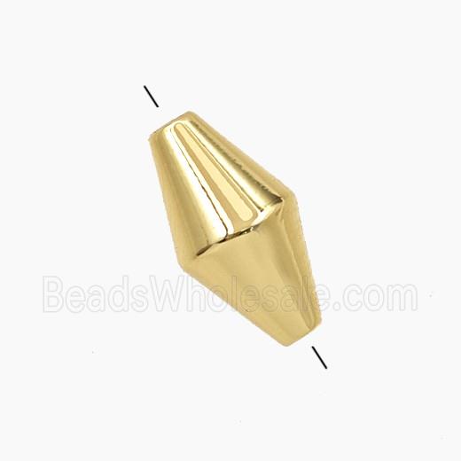 Copper Bicone Beads Gold Plated