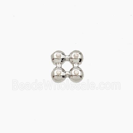 Copper Bead Pave Zircon, Gold Plated