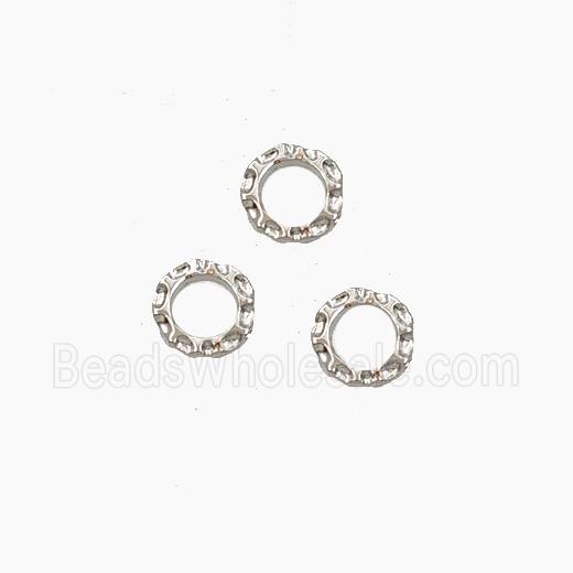 Copper Bead Pave Zircon, Gold Plated