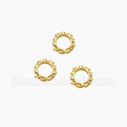 Copper Bead Pave Zircon, Gold Plated