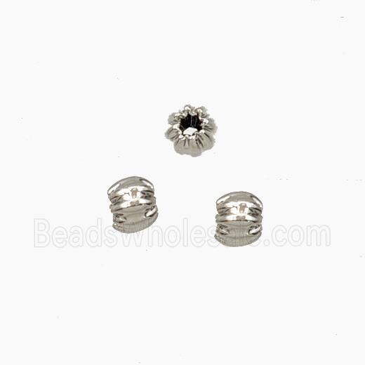 Copper Bead Pave Zircon, Gold Plated