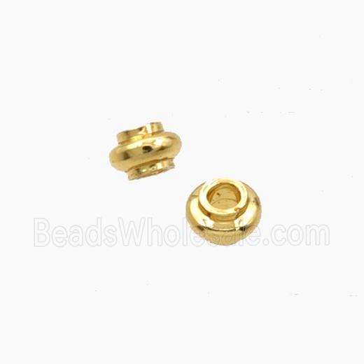 Copper Rondelle Beads Gold Plated
