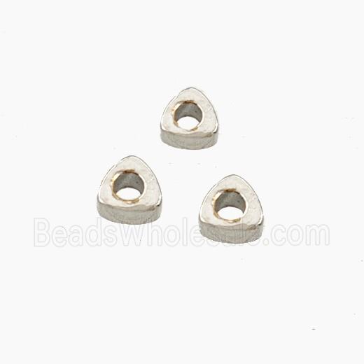 Copper Triangle Beads Platinum Plated