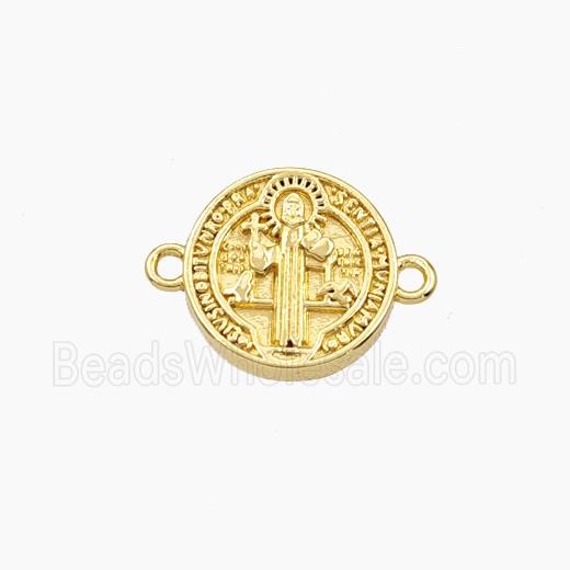 Copper Saint Jude Connector Gold Plated
