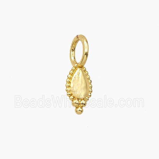 Copper Teardrop Pendant Gold Plated