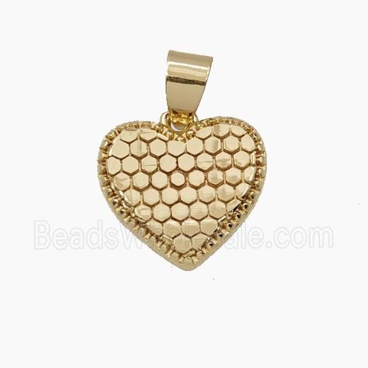 Copper Heart Pendant Gold Plated