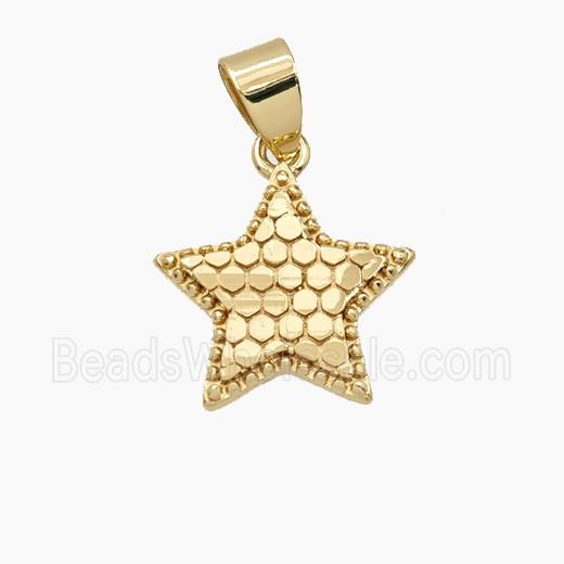 Copper Star Pendant Gold Plated