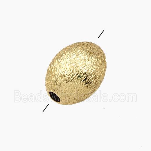 Copper Rice Beads Brushed Gold Plated