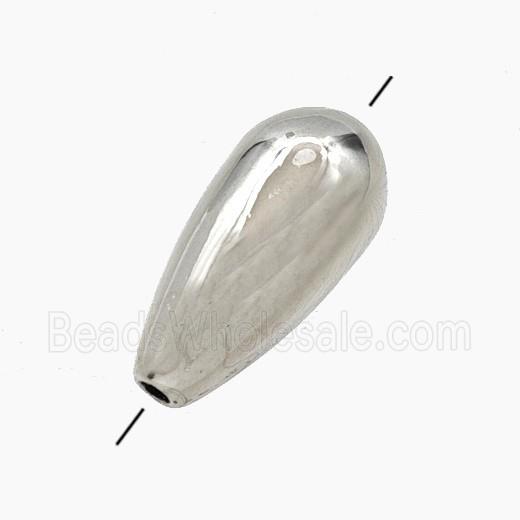 Copper Teardrop Beads Platinum Plated