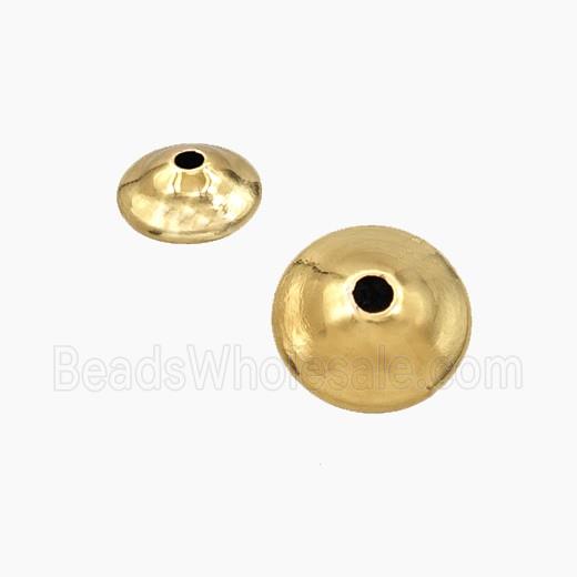 Copper Rondelle Beads Gold Plated