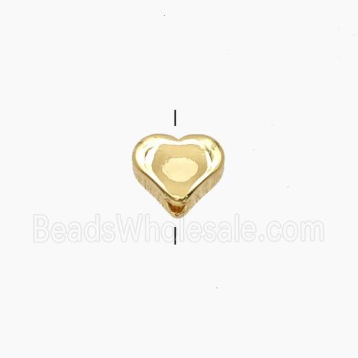 Copper Heart Beads Gold Plated
