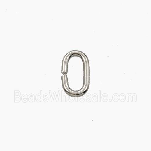 Copper Oval JumpRings Platinum Plated