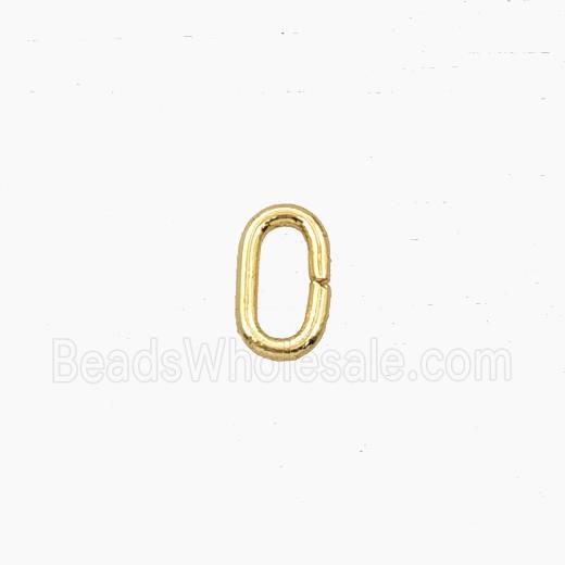 Copper Oval JumpRings Gold Plated