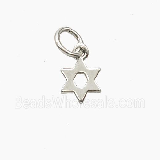 Copper Star Pendant Platinum Plated