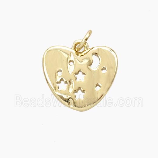 Copper Heart Pendant Gold Plated