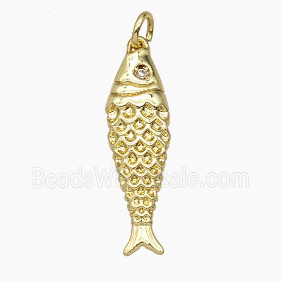 Copper Fish Pendant Gold Plated