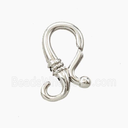 Copper Clasp Platinum Plated