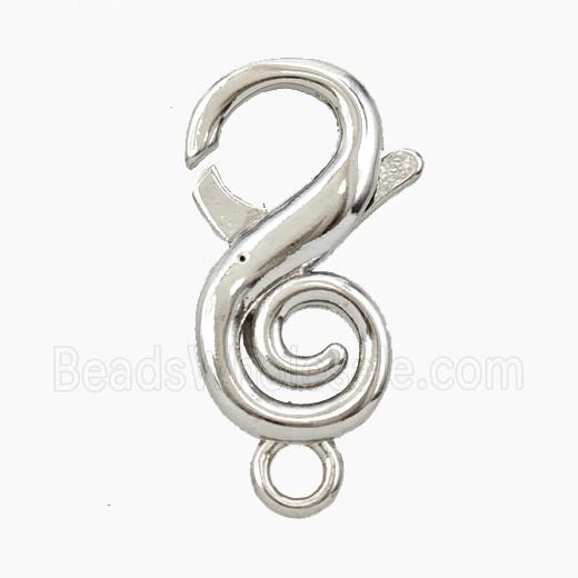 Copper Lobster Clasp Platinum Plated