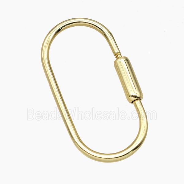 Copper Carabiner Clasp Gold Plated