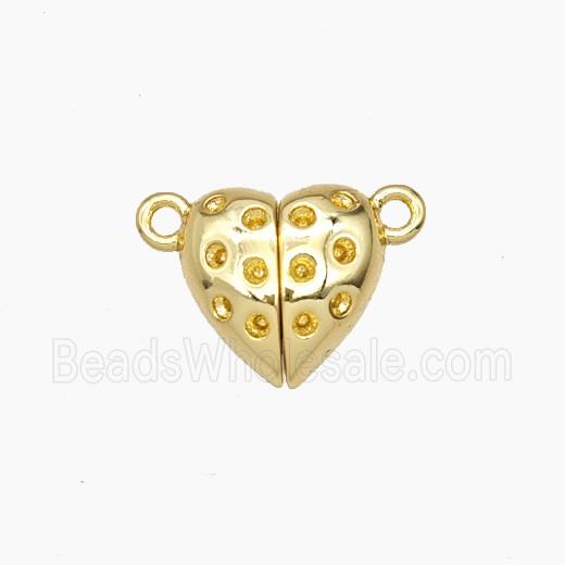 Copper Heart Magnetic Clasp Gold Plated