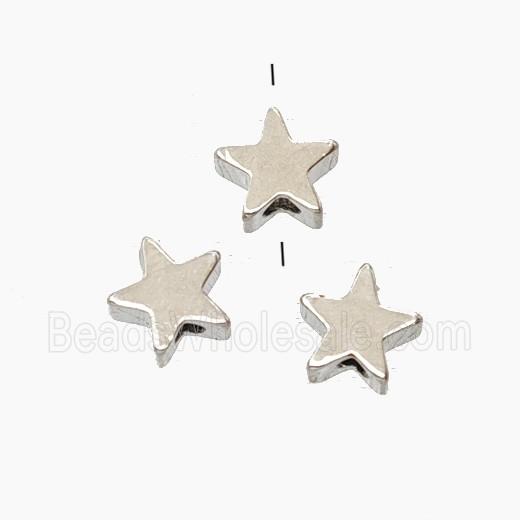 Copper Star Beads Platinum Plated