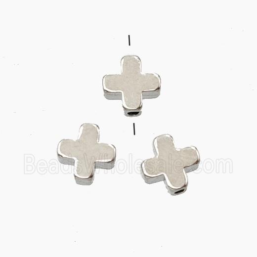 Copper Cross Beads Platinum Plated