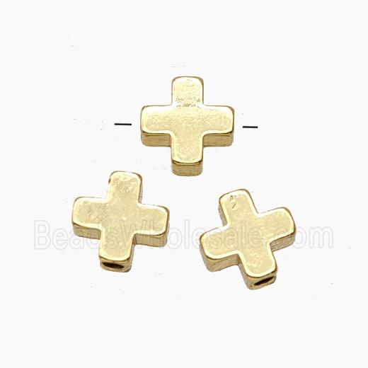 Copper Cross Beads Gold Plated