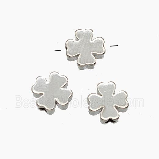 Copper Clover Beads Platinum Plated