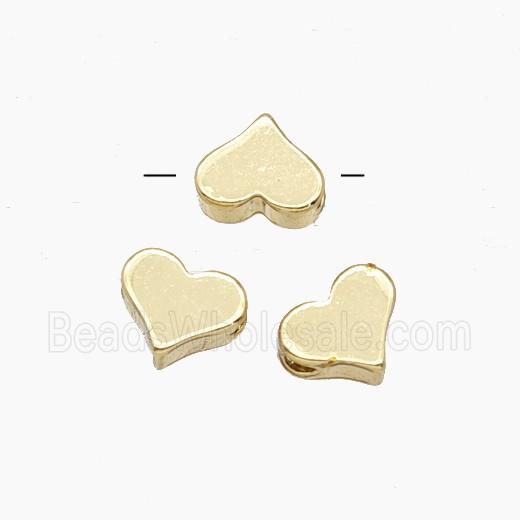 Copper Heart Beads Gold Plated