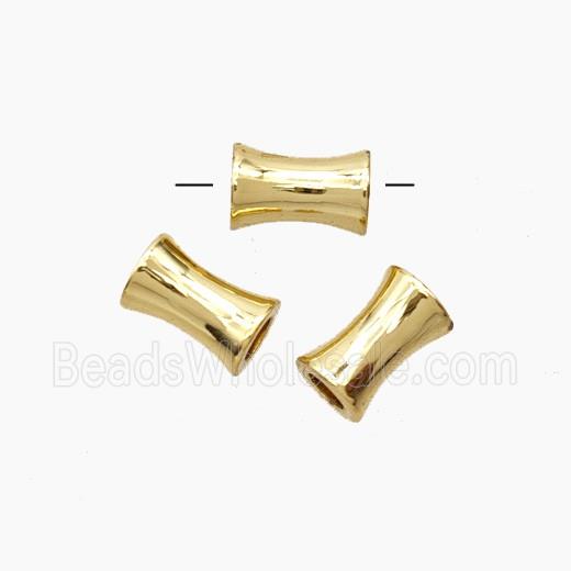 Copper Bamboo Tube Beads Gold Plated