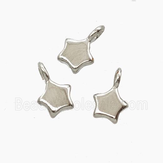 Copper Star Pendant Platinum Plated