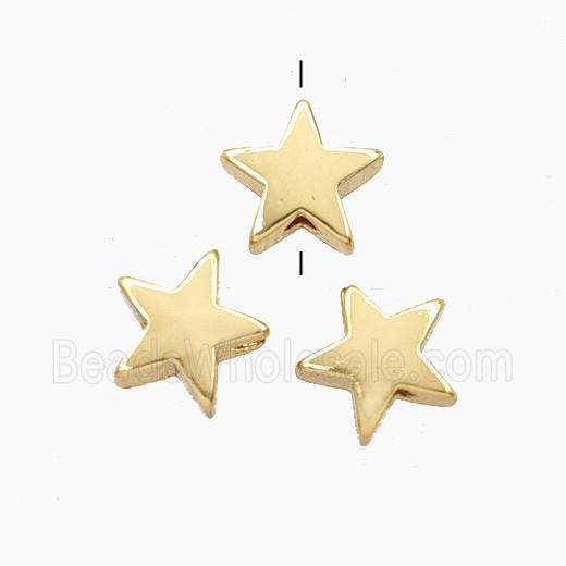 Copper Star Beads Gold Plated