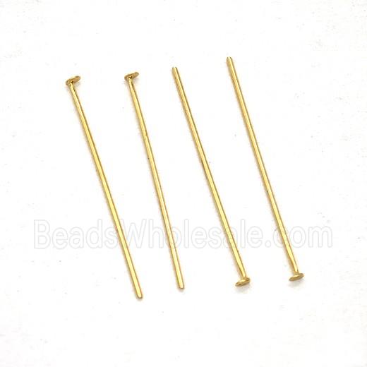 Copper T-Head Pins Gold Plated