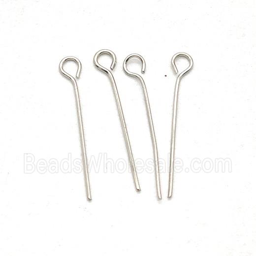 Copper Eye-Head Pins Platinum Plated