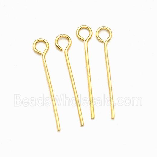Copper Eye-Head Pins Gold Plated