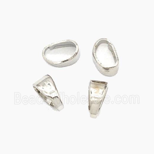 Copper Clasp Bail Platinum Plated