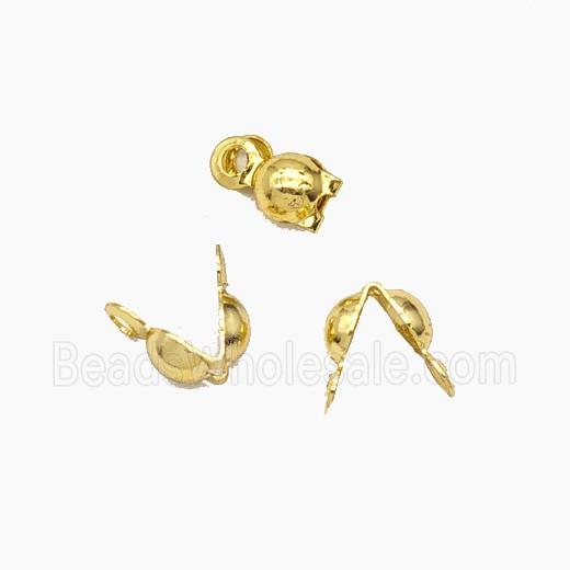 Copper Beadtips For Ballchain Gold Plated
