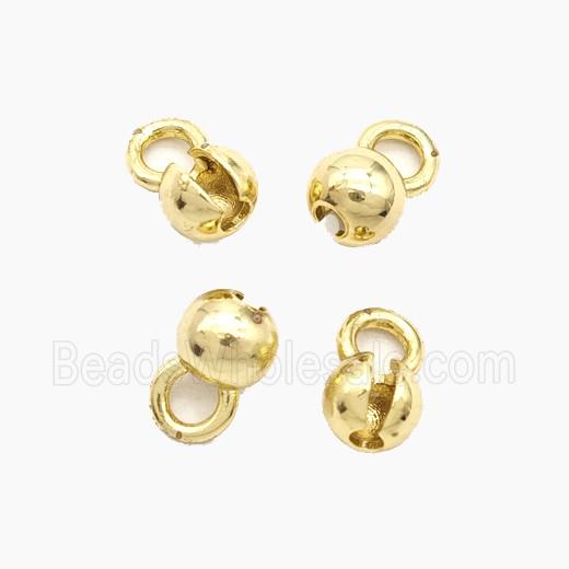 Copper Beadtips For Ballchain Gold Plated