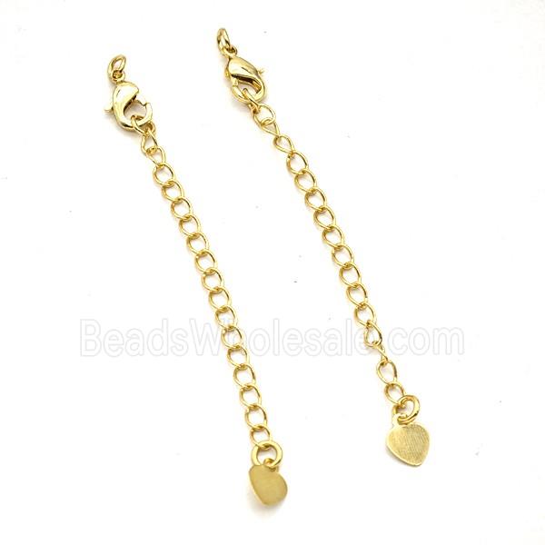 Copper Necklace Extender Gold Plated