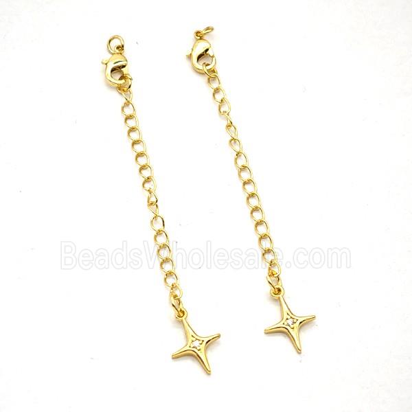 Copper Necklace Extender Gold Plated