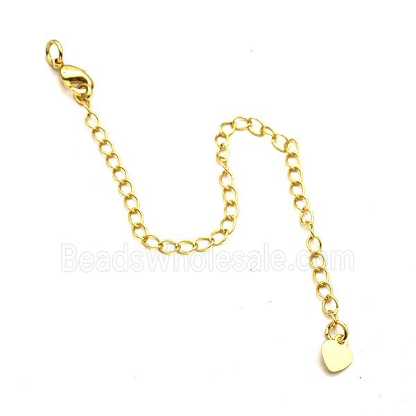 Copper Necklace Extender Gold Plated