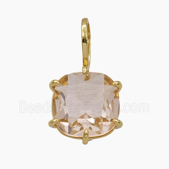 Crystal Glass Square Pendant