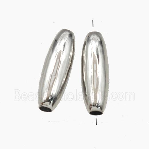 Copper Rice Beads Platinum Plated