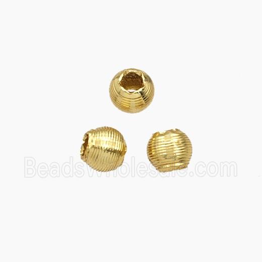 Copper Bead, Gold Plated