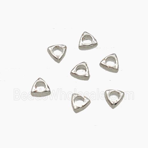 Copper Triangle Spacer Beads Platinum Plated
