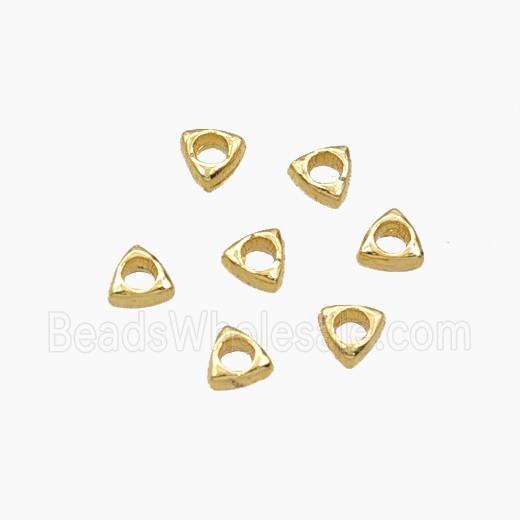 Copper Triangle Spacer Beads Gold Plated