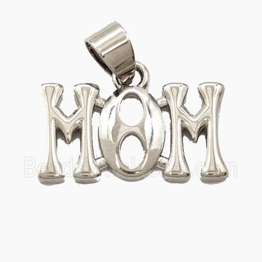 Copper MOM Pendant Platinum Plated