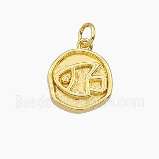 Copper Fish Pendant Gold Plated
